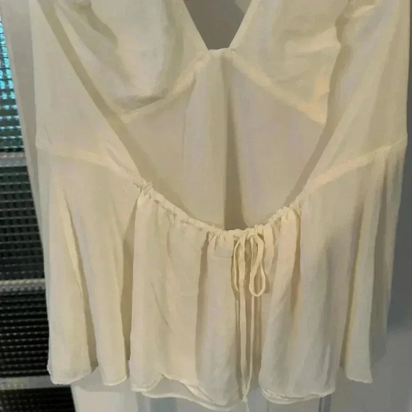 Zara trafaluc collection ivory halter top open tie back fully lined size large - Picture 3 of 12